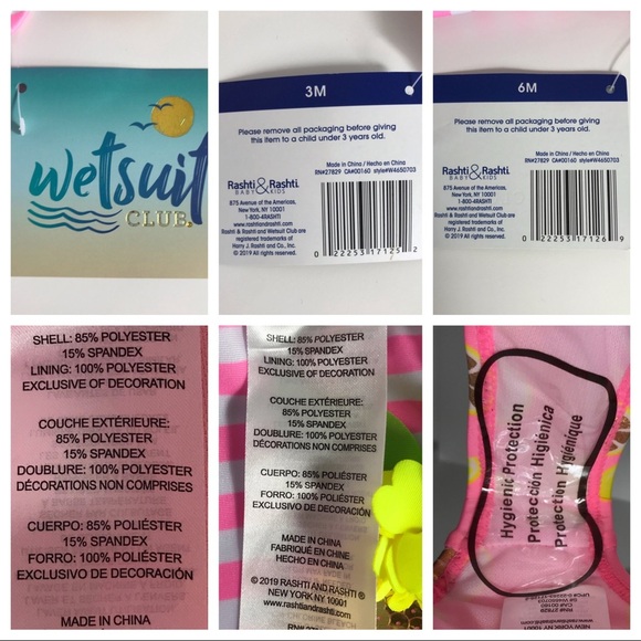 NWT Infant Girls 2 Piece Rashguard Set - Picture 2 of 16